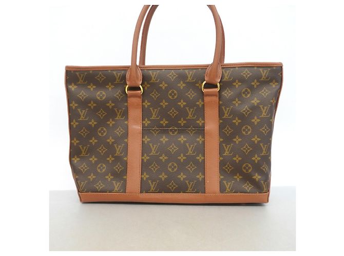 Saco Tote Louis Vuitton Monogram Weekend PM Marrom - vista 9