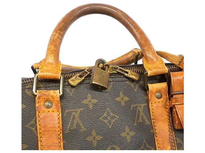 Borsa Louis Vuitton Boston Monogram Keepall 50 Marrone - vista 10