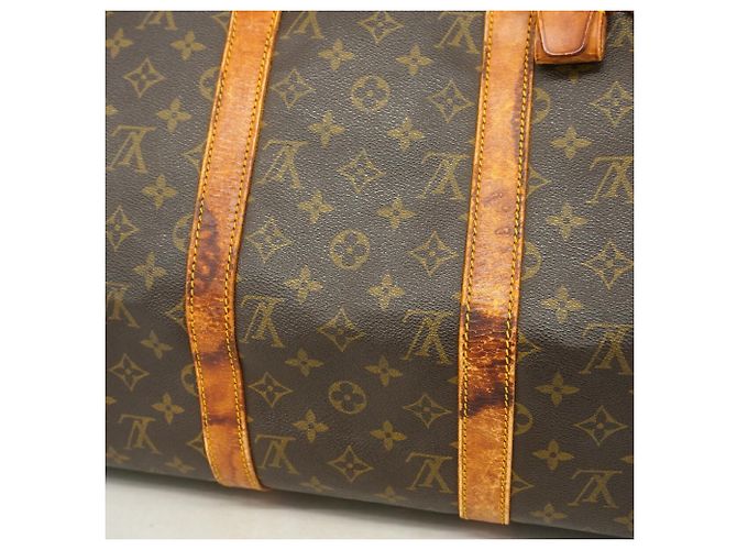 Borsa Louis Vuitton Boston Monogram Keepall 50 Marrone - vista 11