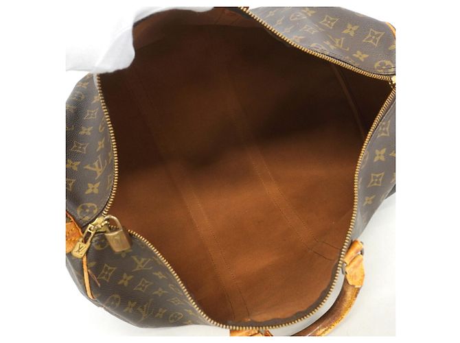 Borsa Louis Vuitton Boston Monogram Keepall 50 Marrone - vista 4