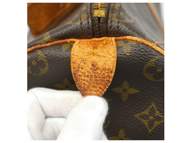 Borsa Louis Vuitton Boston Monogram Keepall 50 Marrone - vista 5