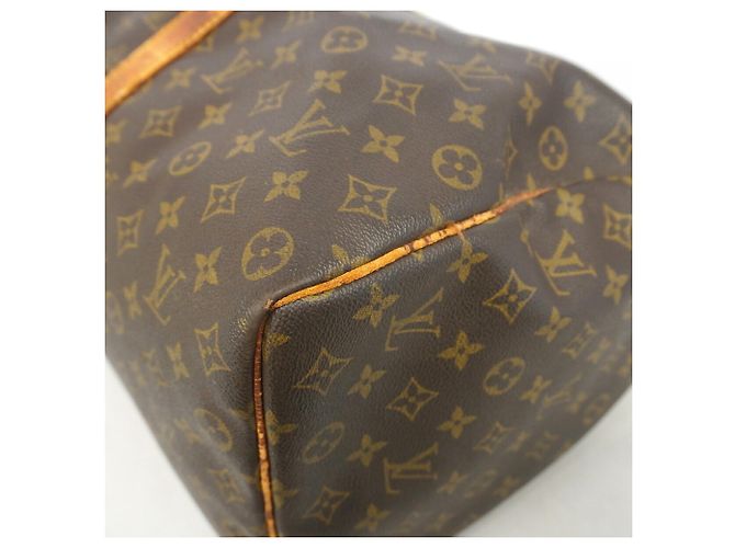 Borsa Louis Vuitton Boston Monogram Keepall 50 Marrone - vista 8