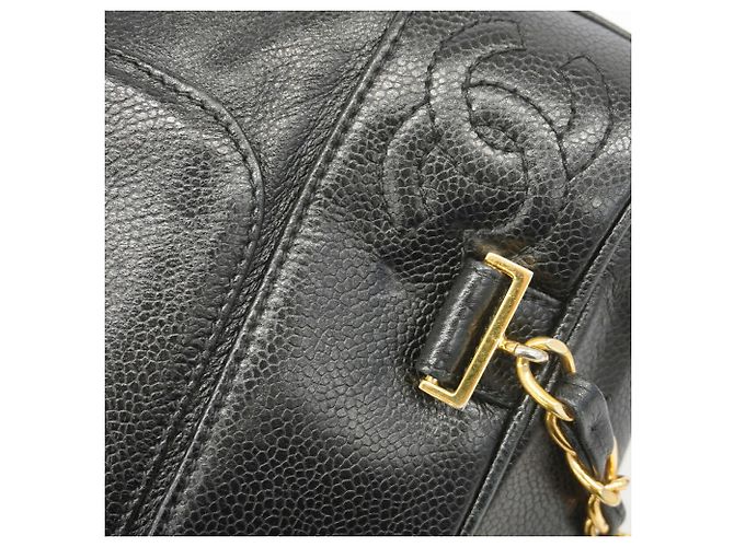 Zaino Chanel Triple Coco in pelle caviar Nero - vista 10