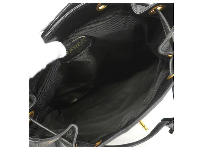Zaino Chanel Triple Coco in pelle caviar Nero - vista 4