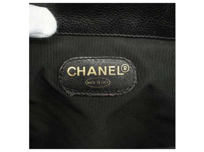 Zaino Chanel Triple Coco in pelle caviar Nero - vista 5