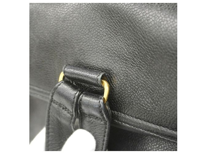 Zaino Chanel Triple Coco in pelle caviar Nero - vista 8