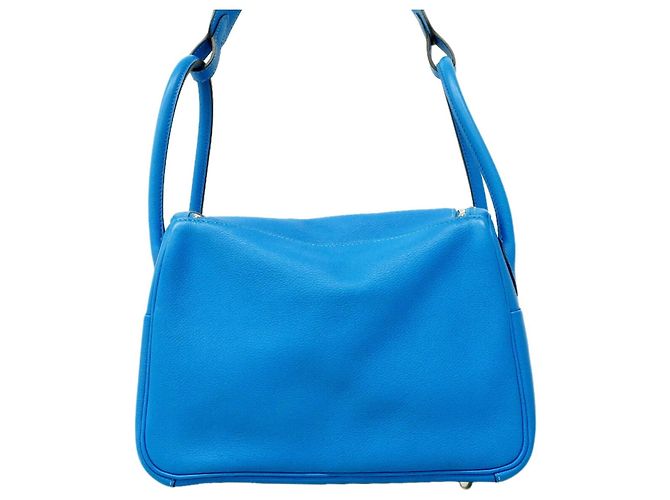 Hermès Bolsa Hermes Lindy 26 Evercolor Blue Zanzibar Azul - vista 11