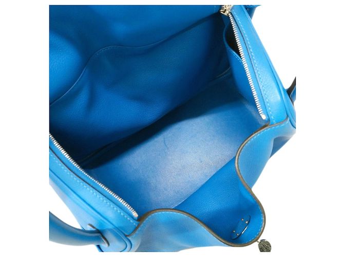 Hermès Bolsa Hermes Lindy 26 Evercolor Blue Zanzibar Azul - vista 4
