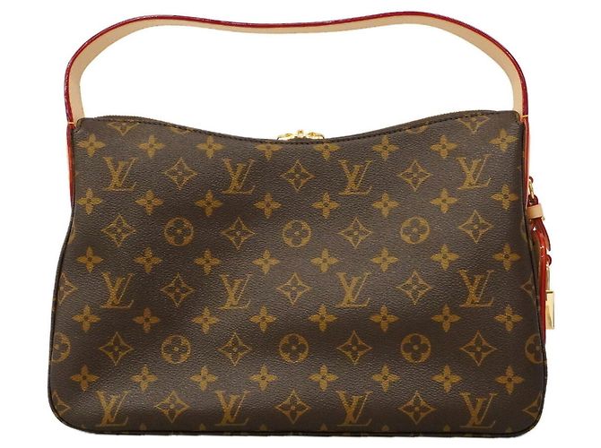 Borsa a tracolla Louis Vuitton Monogram Slouchy PM Marrone - vista 7