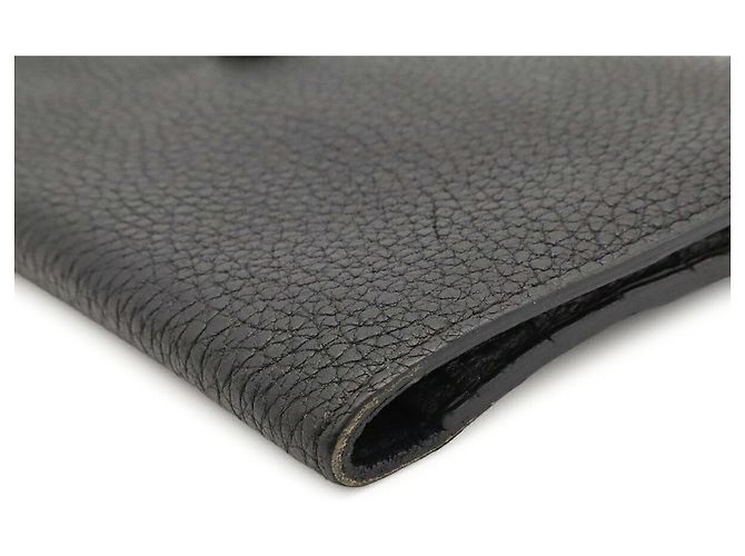 Hermès Portafoglio bi-fold Hermes Dogon Rect Verso Long in pelle Togo nera Nero - vista 4
