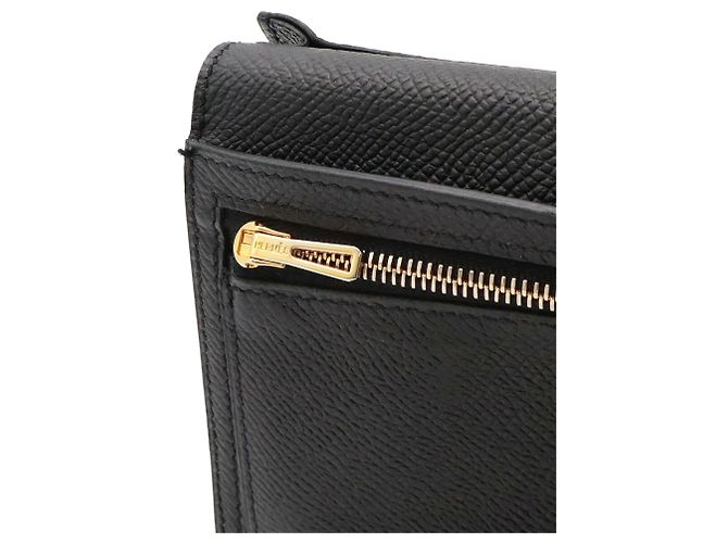 Hermès Cartera larga bi-fold Hermes Bearn Soufflé Negro - vista 10