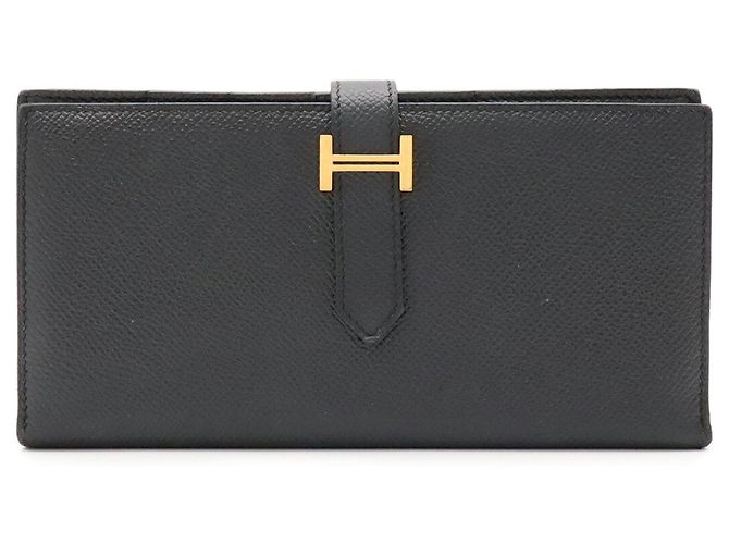 Hermès Cartera larga bi-fold Hermes Bearn Soufflé Negro - vista 2