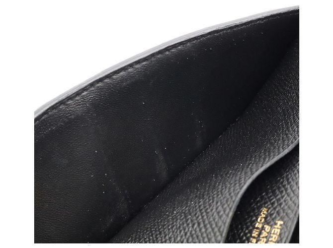 Hermès Cartera larga bi-fold Hermes Bearn Soufflé Negro - vista 8