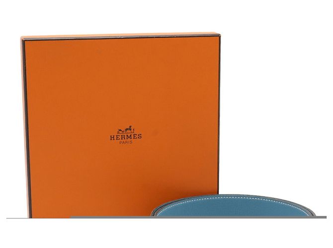 Hermès Hermes H-Martre Wendelgürtel mit H-Schnalle Schwarz Blau - Ansicht 10