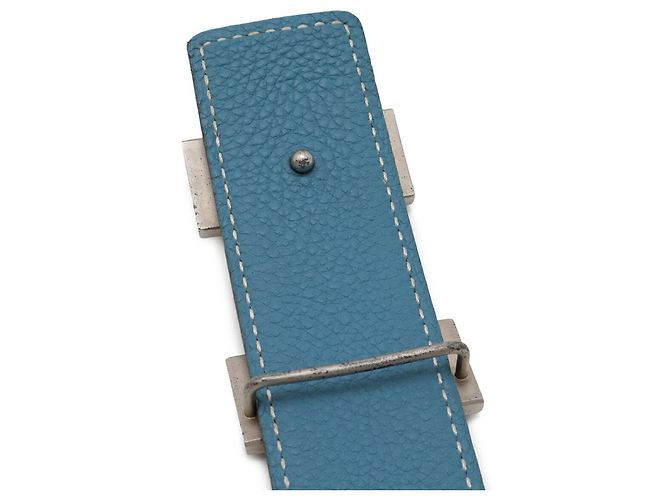 Hermès Hermes H-Martre Wendelgürtel mit H-Schnalle Schwarz Blau - Ansicht 5