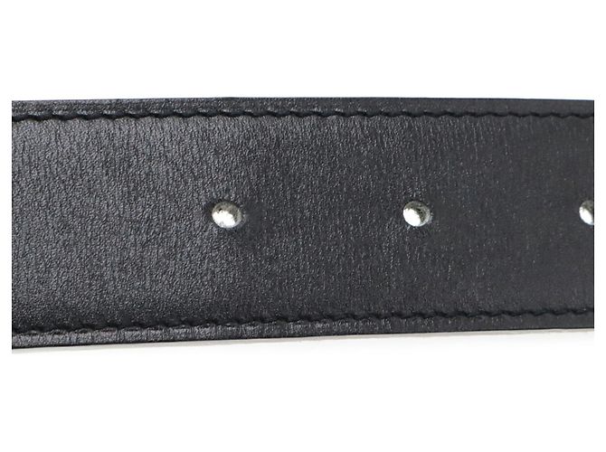 Hermès Hermes H-Martre Wendelgürtel mit H-Schnalle Schwarz Blau - Ansicht 8
