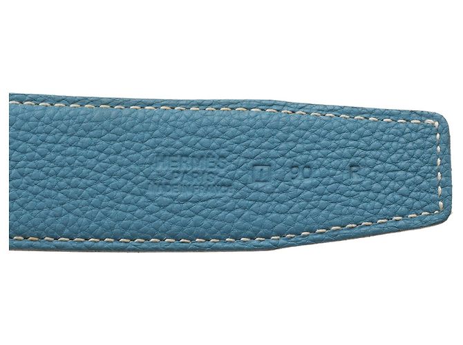 Hermès Hermes H-Martre Wendelgürtel mit H-Schnalle Schwarz Blau - Ansicht 9
