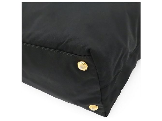 Borsa Tote Prada con logo triangolare Nero - vista 3