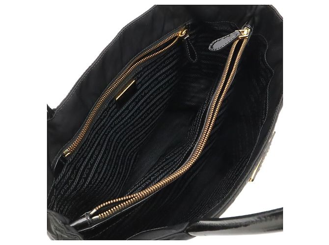 Borsa Tote Prada con logo triangolare Nero - vista 5
