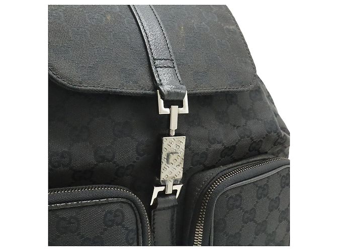 Zaino Gucci GG Canvas Jackie Line Nero - vista 9