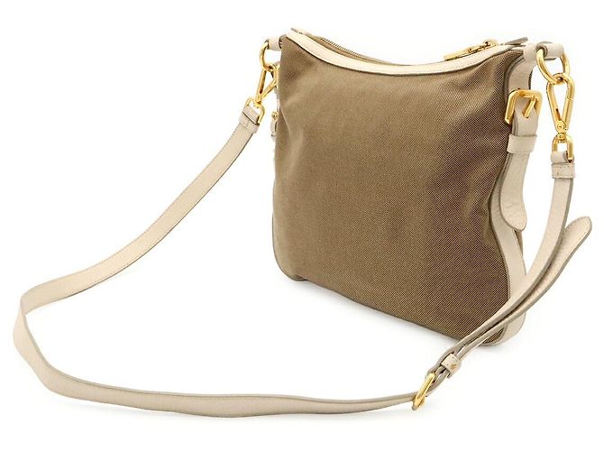 Borsa a tracolla Prada in jacquard con logo Multicolore - vista 2