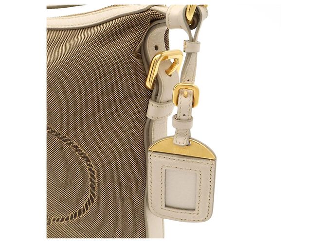 Borsa a tracolla Prada in jacquard con logo Multicolore - vista 8