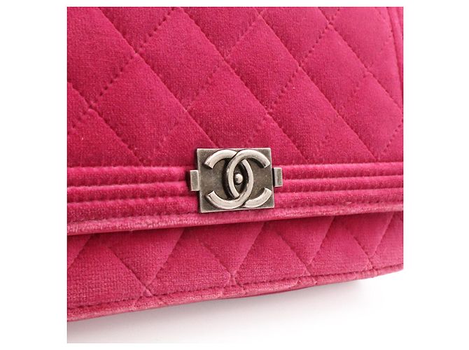 Portafoglio con catena Chanel Boy Rosa - vista 4