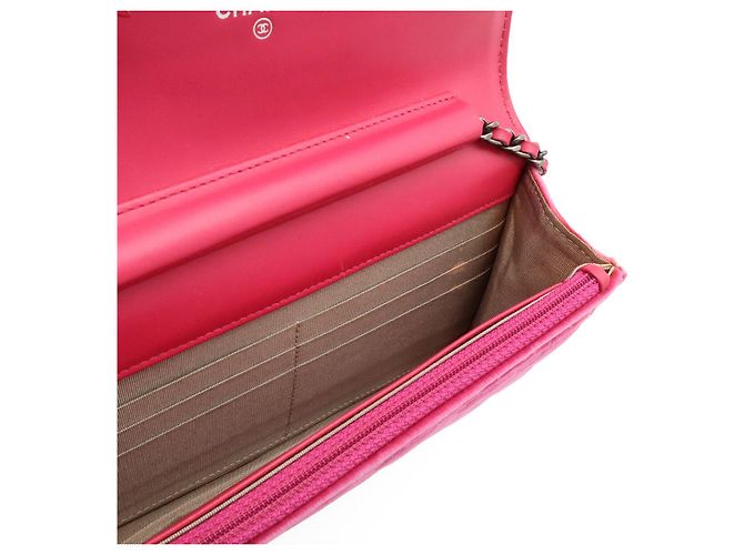 Portafoglio con catena Chanel Boy Rosa - vista 6