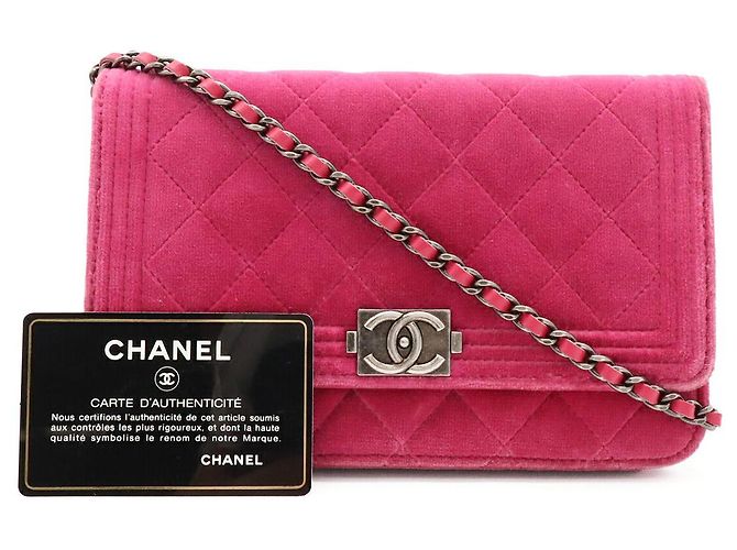 Portafoglio con catena Chanel Boy Rosa - vista 9