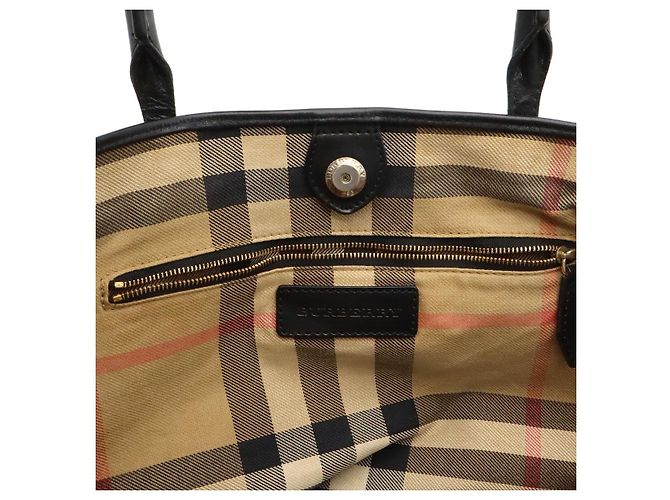 Burberry Check Tote Bag Schwarz - Ansicht 6