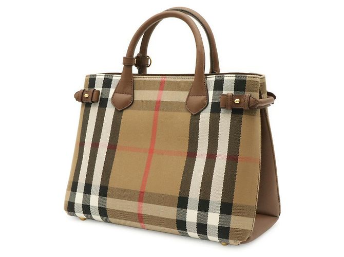 Borsa a mano Burberry Banner House Check Marrone - vista 2