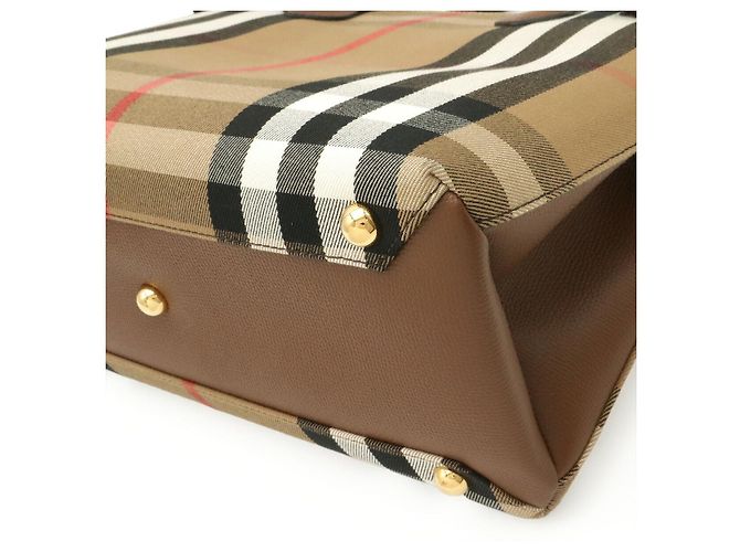 Borsa a mano Burberry Banner House Check Marrone - vista 3