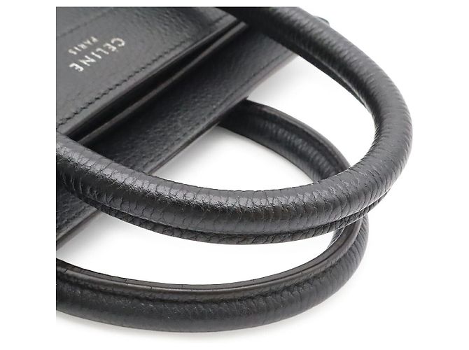 Céline Borsa Celine Luggage Nano Shopper Nero - vista 4