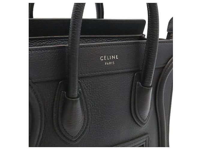 Céline Borsa Celine Luggage Nano Shopper Nero - vista 8