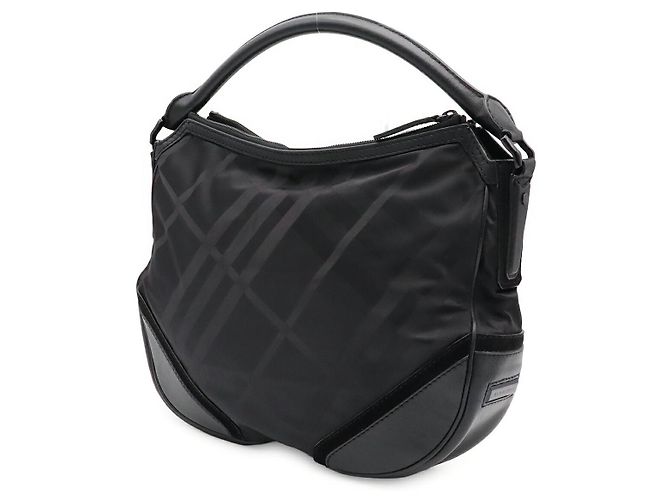 Borsa a tracolla Burberry Shadow Check Nero - vista 2