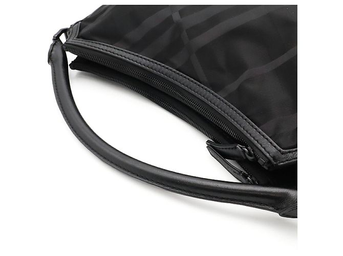 Borsa a tracolla Burberry Shadow Check Nero - vista 3