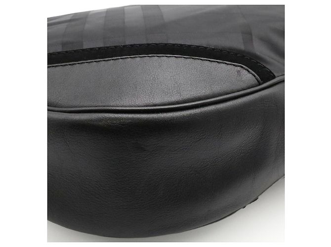 Borsa a tracolla Burberry Shadow Check Nero - vista 5