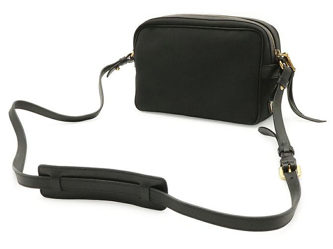 Borsa a tracolla Prada in nastro jacquard con logo Nero - vista 2