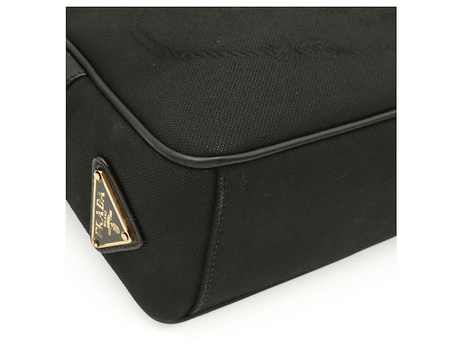Borsa a tracolla Prada in nastro jacquard con logo Nero - vista 3