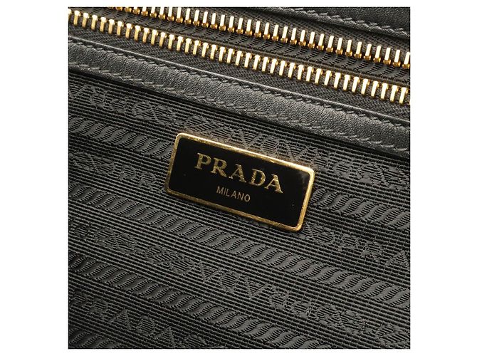 Borsa a tracolla Prada in nastro jacquard con logo Nero - vista 8