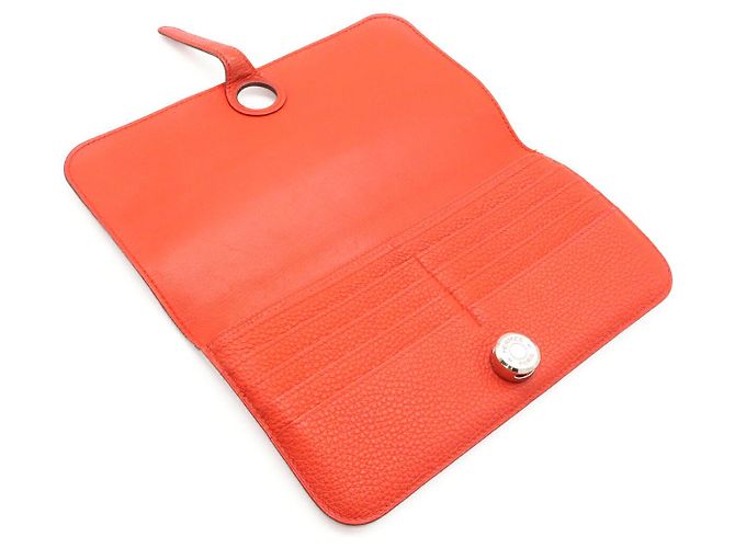 Hermès Portafoglio Lungo Hermes Dogon Rosso - vista 6