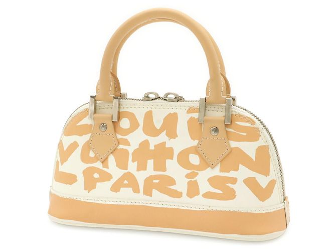 Borsa Louis Vuitton Graffiti Alma PM Marrone Beige - vista 2