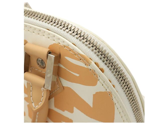 Borsa Louis Vuitton Graffiti Alma PM Marrone Beige - vista 4