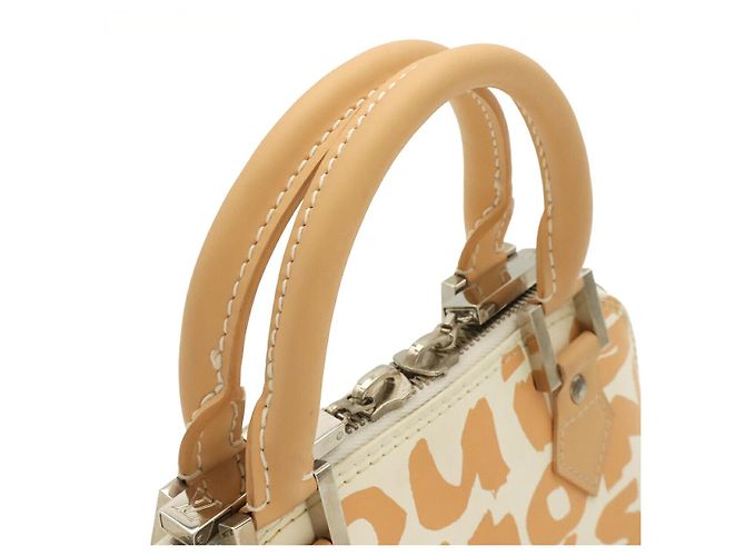 Borsa Louis Vuitton Graffiti Alma PM Marrone Beige - vista 5