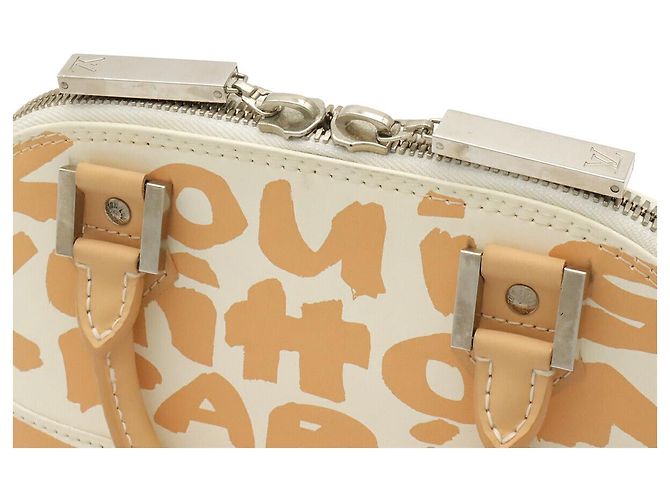 Borsa Louis Vuitton Graffiti Alma PM Marrone Beige - vista 6