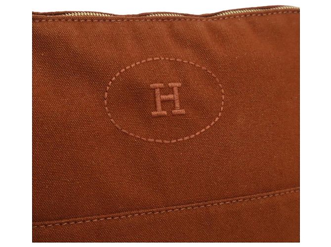 Pochette Hermès Bolide Marrone in Tela - vista 8