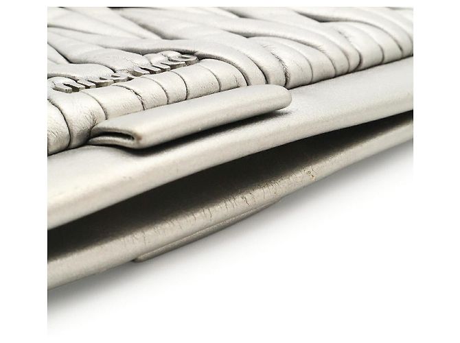 Borsa a spalla Miu Miu Matelassé Gather Argento Metallico - vista 6