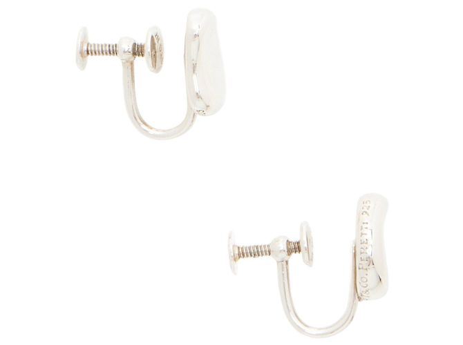 Orecchini a clip Bean in argento sterling vintage Tiffany & Co. Elsa Peretti Metallico - vista 2