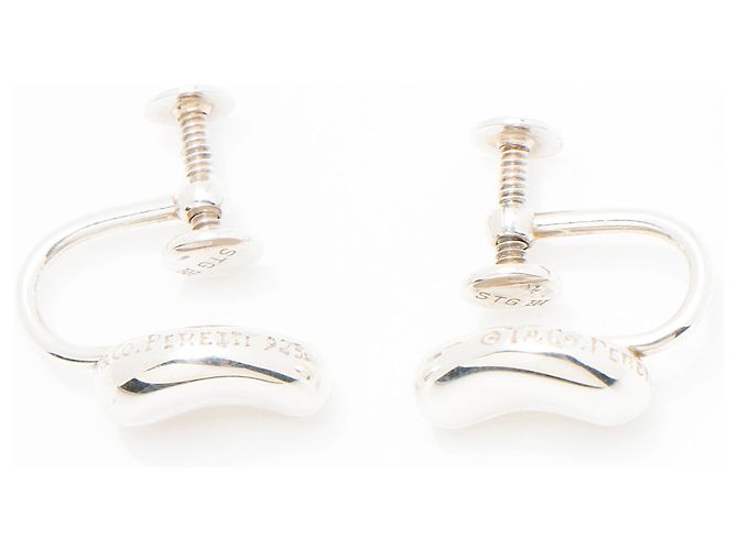 Orecchini a clip Bean in argento sterling vintage Tiffany & Co. Elsa Peretti Metallico - vista 3