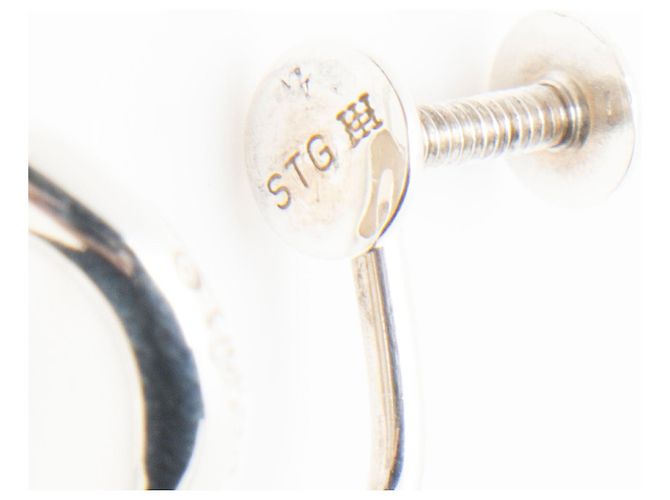 Orecchini a clip Bean in argento sterling vintage Tiffany & Co. Elsa Peretti Metallico - vista 4